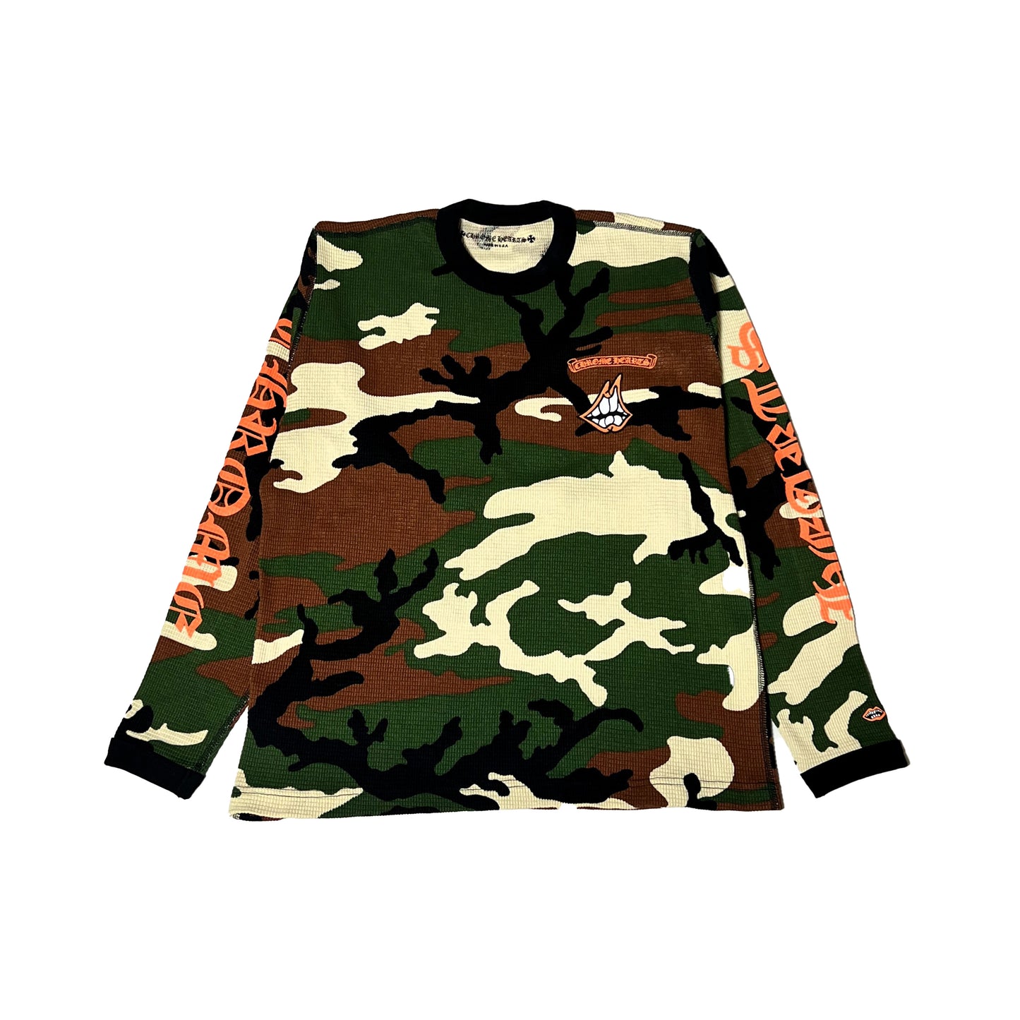 Chrome Hearts Matty Boy Caution Waffle L/S T-Shirt Camo