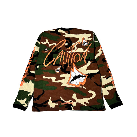 Chrome Hearts Matty Boy Caution Waffle L/S T-Shirt Camo - NOBLEMARS