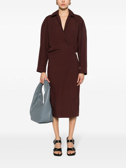 LEMAIRE Women Straight Collar Twisted Dress-NOBLEMARS