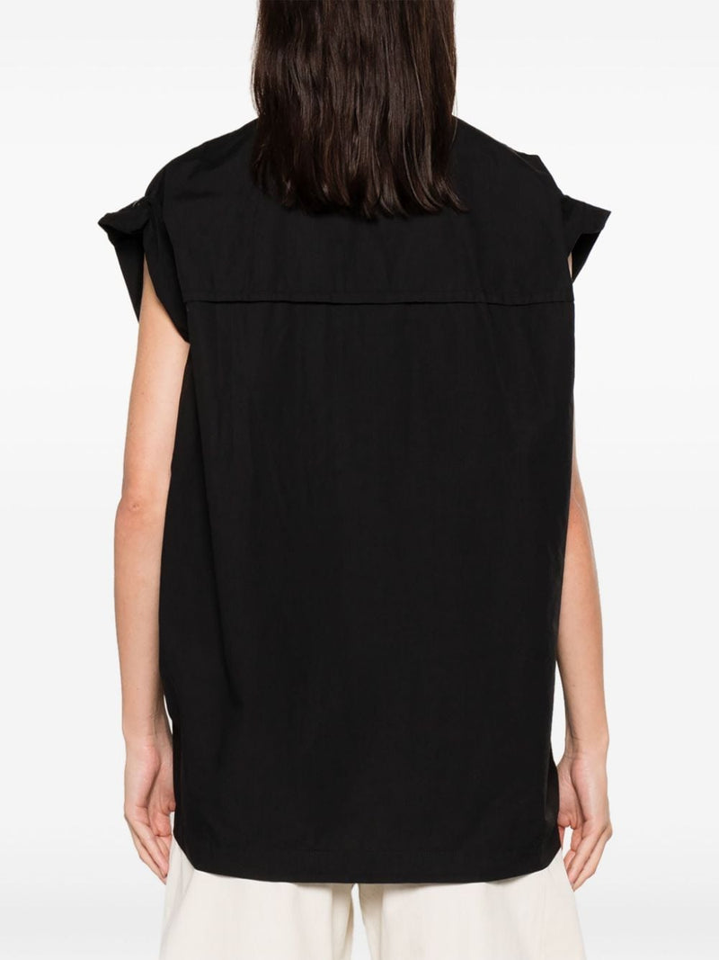 LEMAIRE Women Cap Sleeve Top With Snaps-NOBLEMARS
