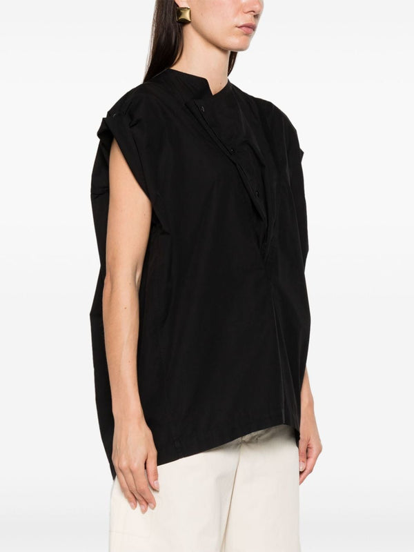 LEMAIRE Women Cap Sleeve Top With Snaps-NOBLEMARS