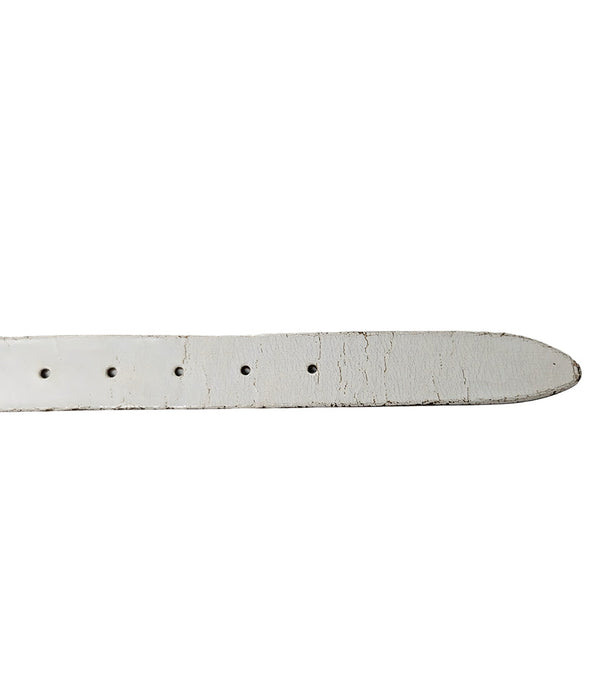 Madison Maison™ White Cracked Leather Belt-NOBLEMARS