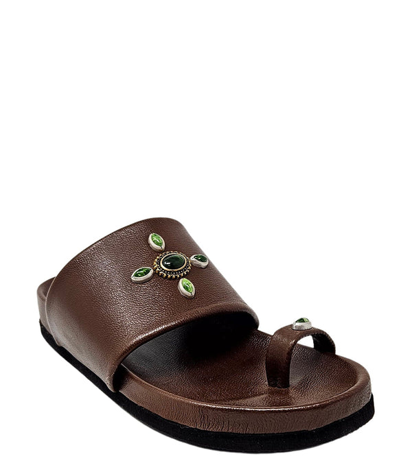 Madison Maison™ Tyche Chocolate Toe Ring Sandal-NOBLEMARS