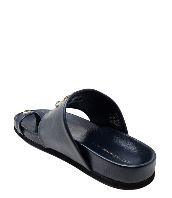 Madison Maison™ Tyche Navy Toe Ring Sandal-NOBLEMARS
