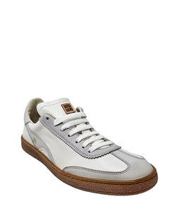 Moma Grey/White Lace Up Low Top Sneakers-NOBLEMARS