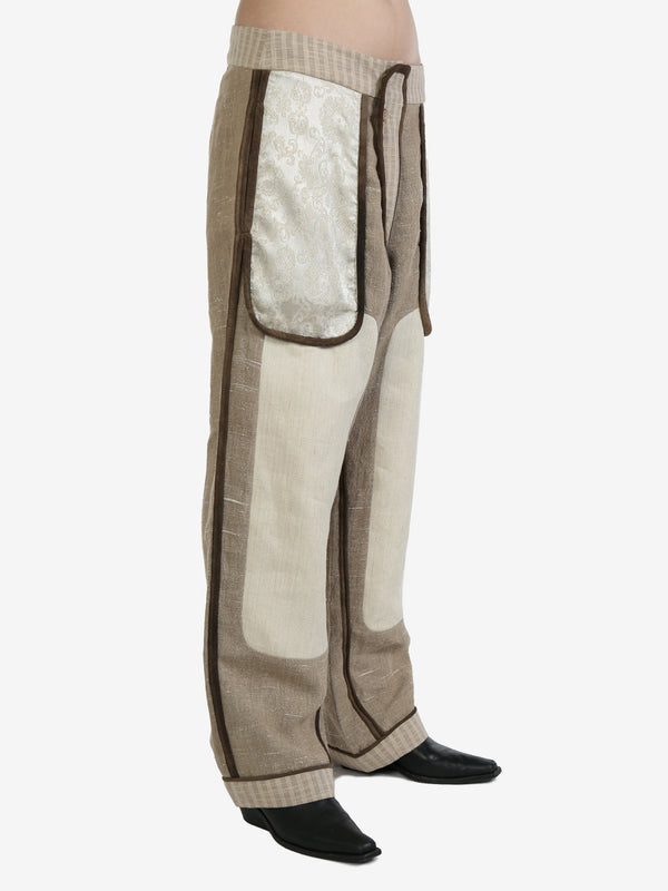 COMMUNS Unisex Color Patchwork Large Pocket Pants-NOBLEMARS