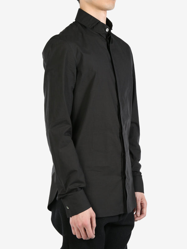 DEEPTI Men Long Sleeve Shirt with Button Pleat Cutaway Collar-NOBLEMARS