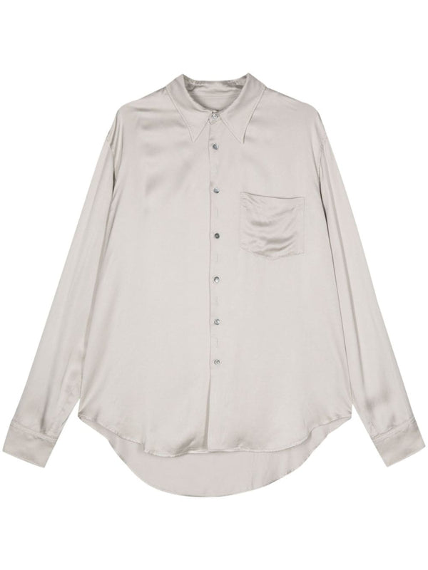 MM6 Women Long-Sleeved Button Up Shirt-NOBLEMARS