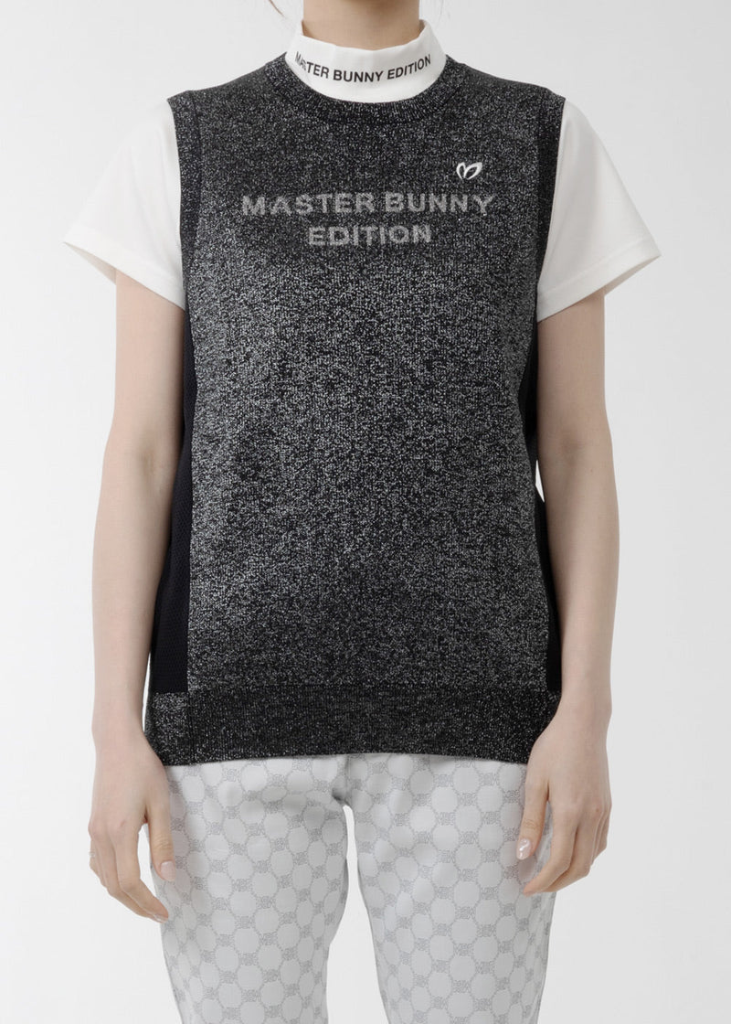 MASTER BUNNY EDITION Black Jacquard Crewneck Knit Vest - NOBLEMARS