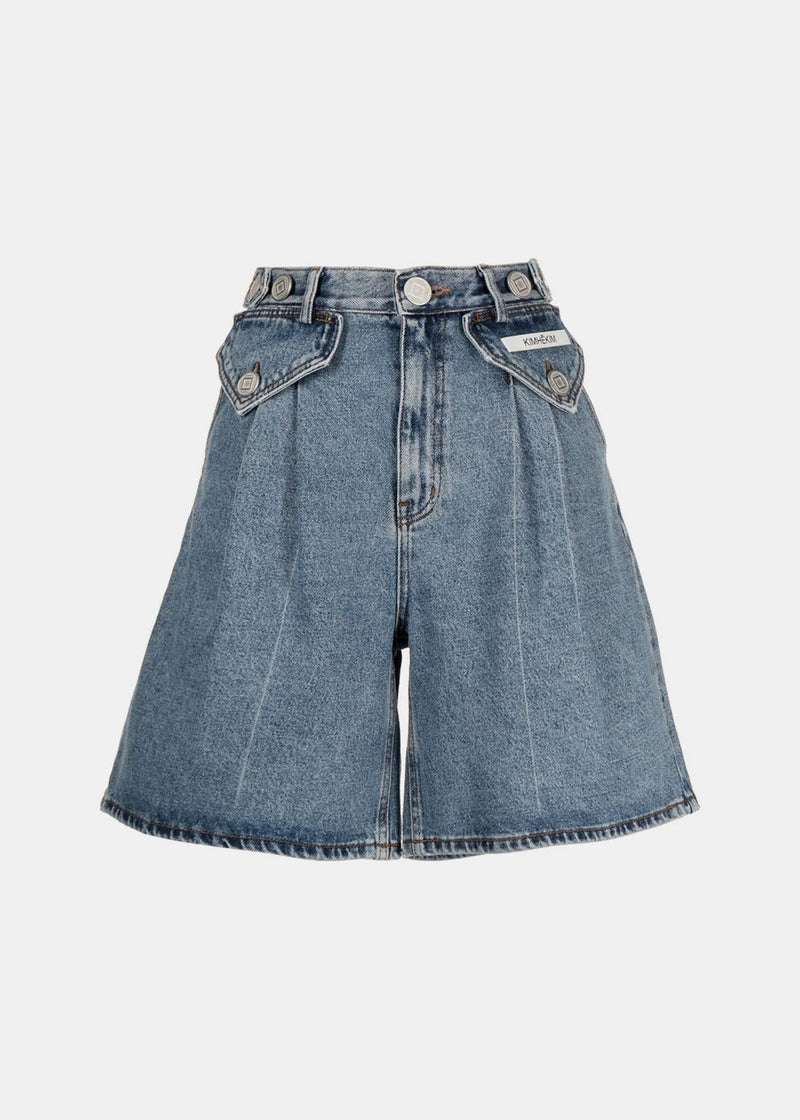 Kimhēkim Blue Two-Pocket Denim Shorts - NOBLEMARS