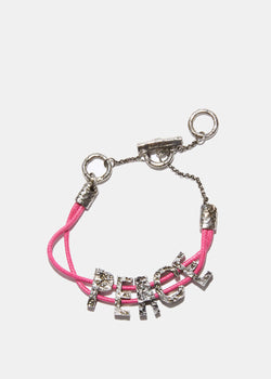 Acne Studios Pink & Silver Peace Bracelet - NOBLEMARS