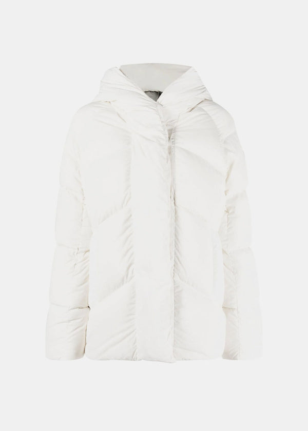 CANADA GOOSE White Marlow Hooded Puffer Jacket - NOBLEMARS