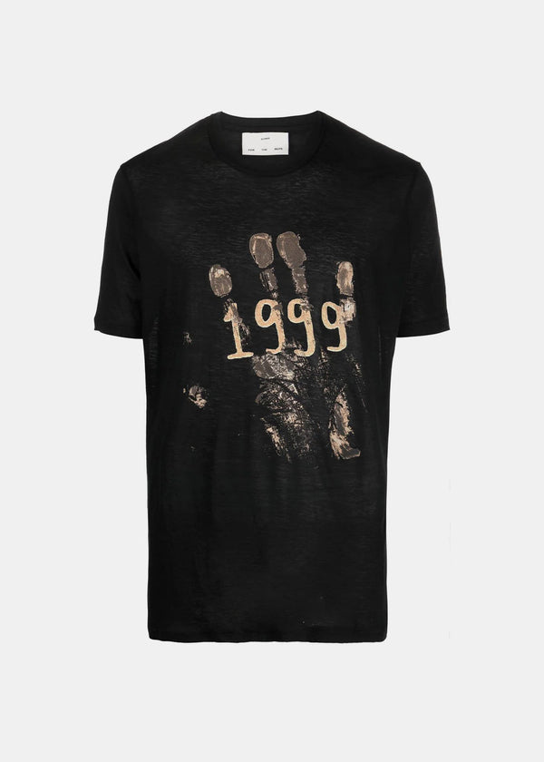 Song For The Mute Black "1999 HAND" Slim Tee - NOBLEMARS