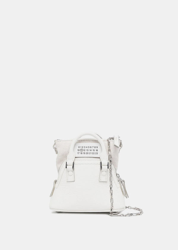 MAISON MARGIELA White Classique Baby Leather Mini Bag - NOBLEMARS