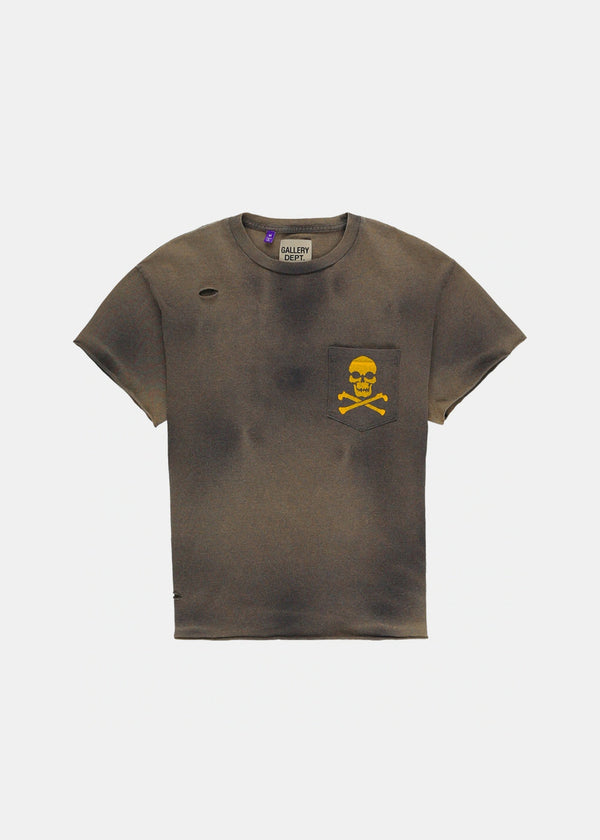 Gallery Dept. Faded Black Distressed T-Shirt - NOBLEMARS