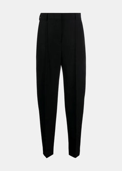 TOTêME Black Sewn Pleat Wool-Blend Trousers - NOBLEMARS