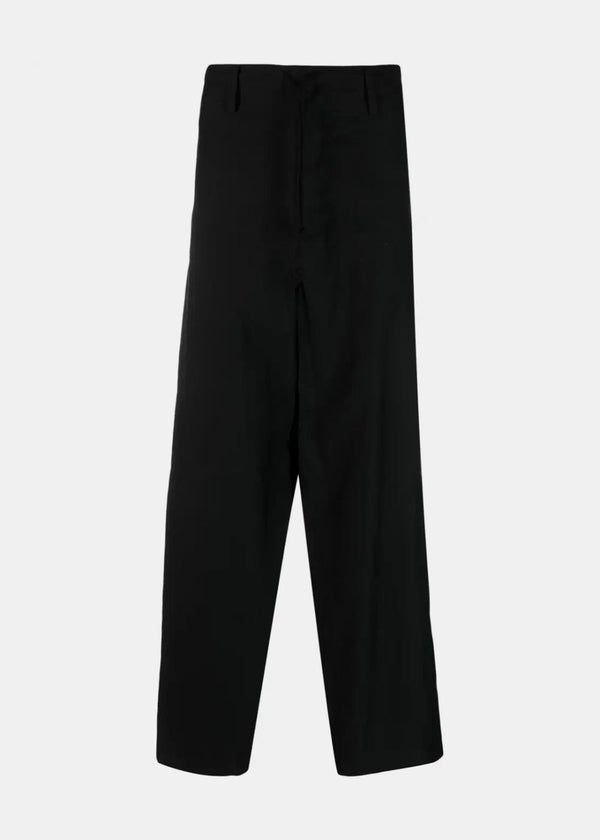 Yohji Yamamoto Black Drawstring Trousers - NOBLEMARS