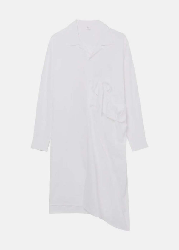 Y'S White Classic-Collar Cotton Dress - NOBLEMARS