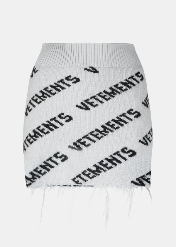 Vetements Grey Distressed Miniskirt - NOBLEMARS