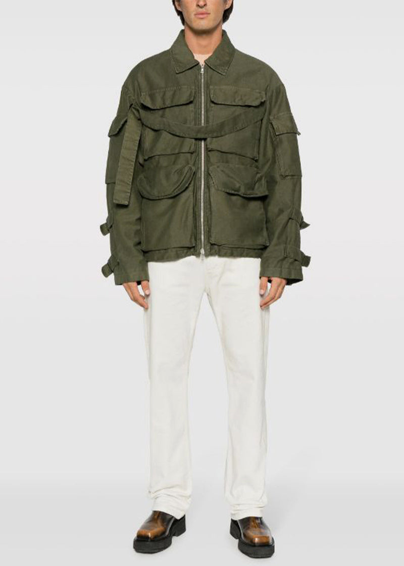 DRIES VAN NOTEN Khaki Cargo Straitjacket - NOBLEMARS