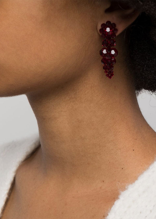 Simone Rocha Mini Red Cluster Earring - NOBLEMARS