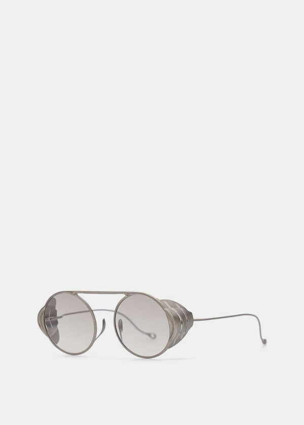 RIGARDS Raw Titanium Round-Frame Gradient-Lenses Sunglasses - NOBLEMARS