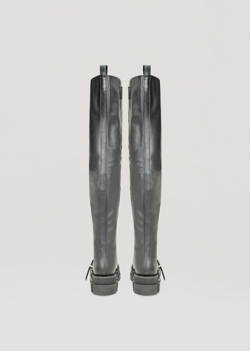 BOTH Black Gao Platform Thigh High Boots - NOBLEMARS