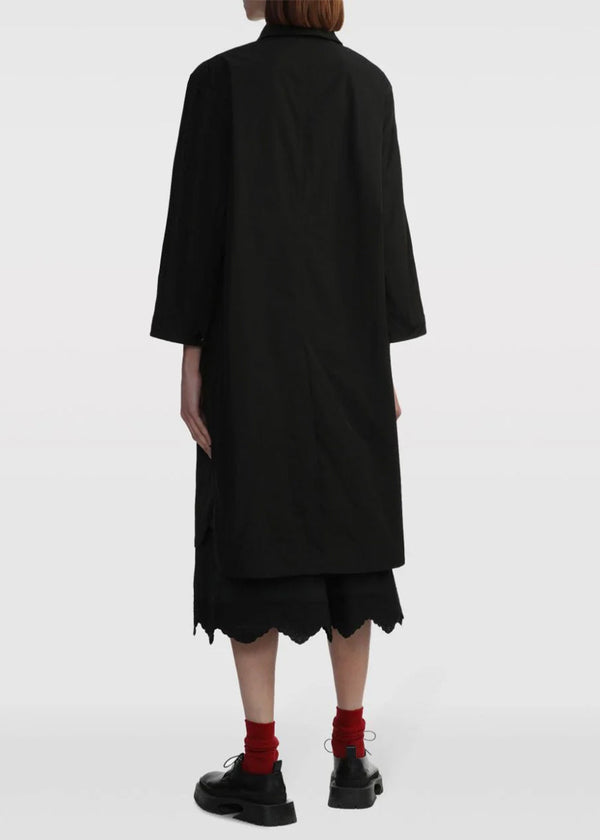 SIMONE ROCHA Black Embellished Single-Breasted Coat - NOBLEMARS