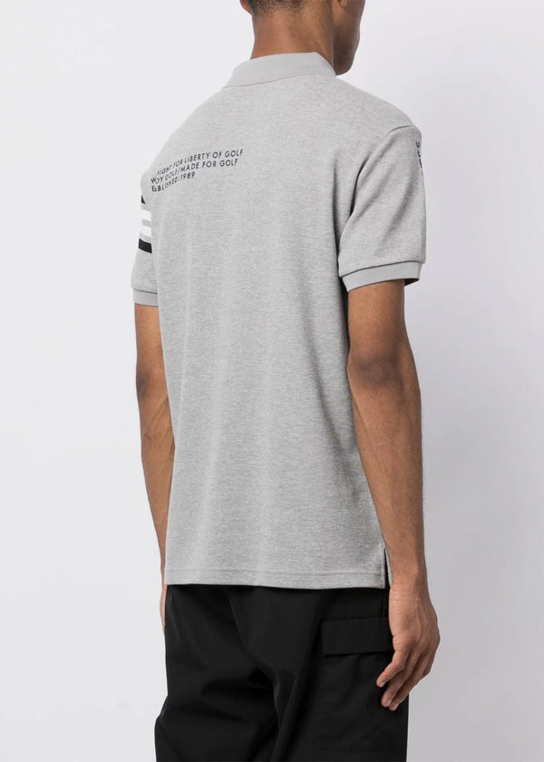 PEARLY GATES Grey Striped Polo Shirt - NOBLEMARS