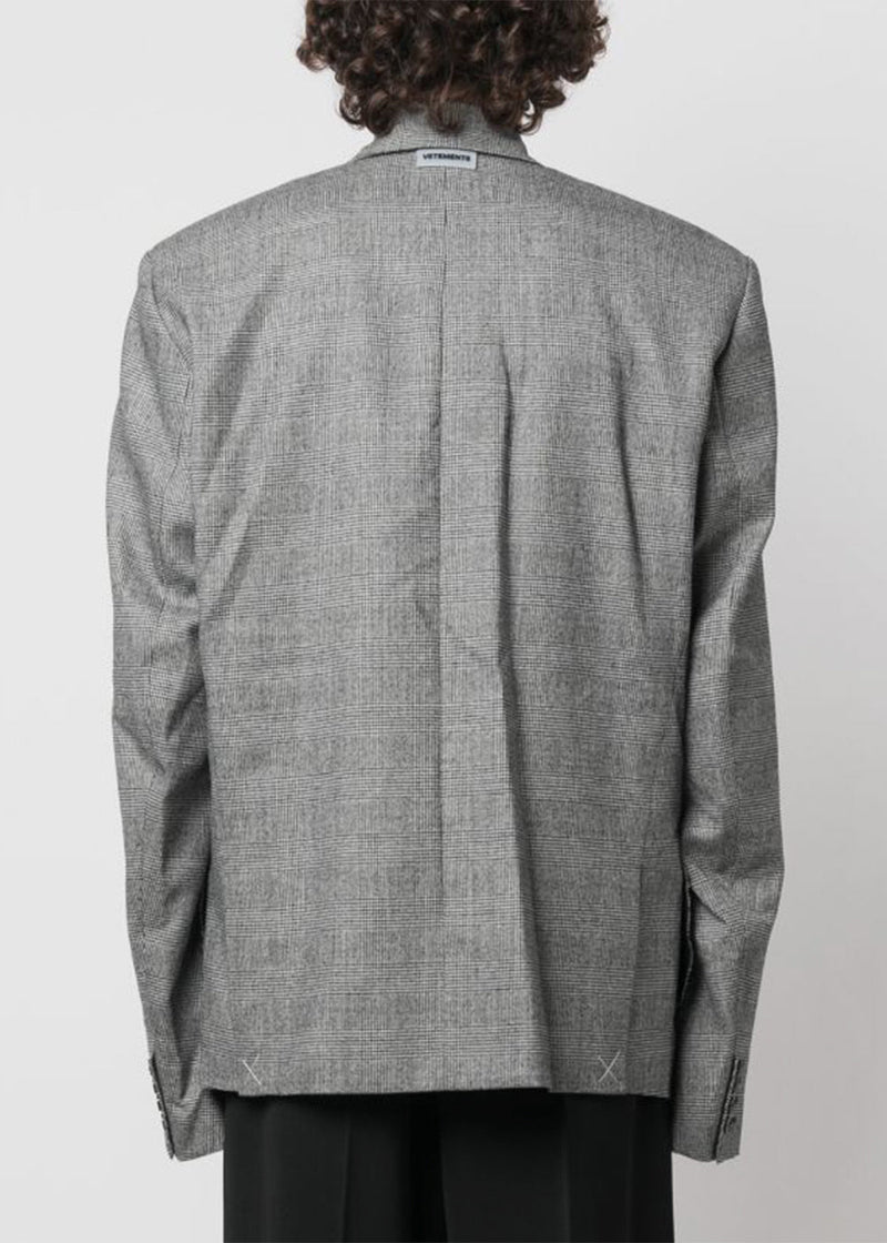 Vetements Grey Big Lapel Tailored Jacket
