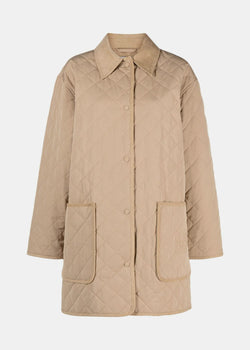 TOTEME Beige Quilted Barn Jacket - NOBLEMARS