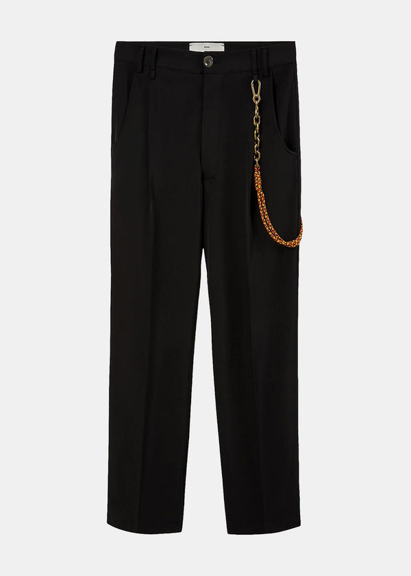 SONG FOR THE MUTE Black Loose Pleated Pants - NOBLEMARS