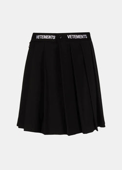 VETEMENTS Black Logo School Girl Skirt - NOBLEMARS