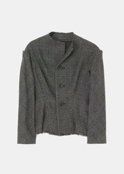 YOHJI YAMAMOTO Grey High Neck Gusset Jacket - NOBLEMARS