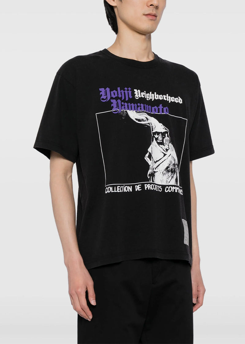 YOHJI YAMAMOTO Black NEIGHBORHOOD Graphic-Print T-Shirt - NOBLEMARS