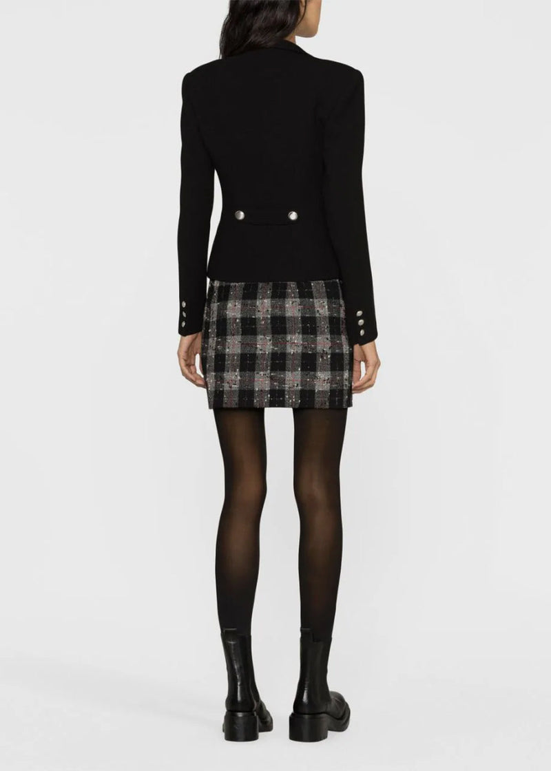 Alessandra Rich Black Tweed Boucle Jacket - NOBLEMARS