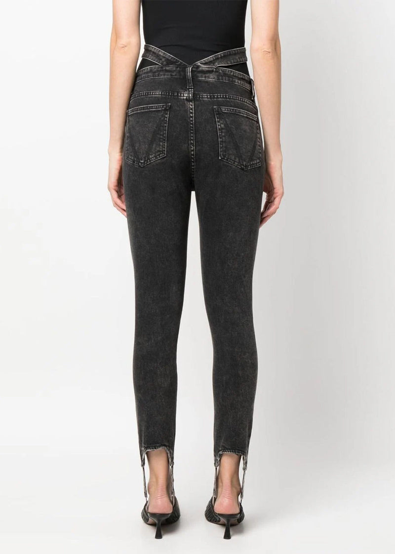 Andre¨¡damo Black Cut-Out Skinny Jeans - NOBLEMARS