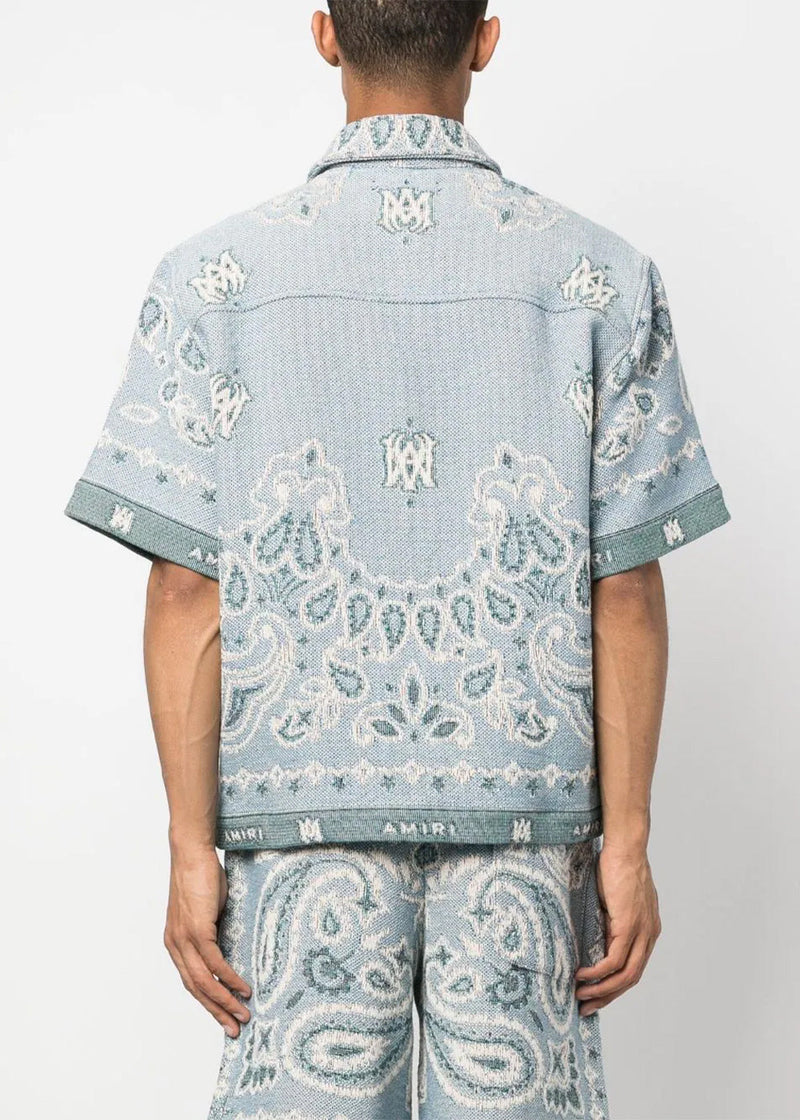 Amiri Blue Tapestry Bandana Shirt - NOBLEMARS