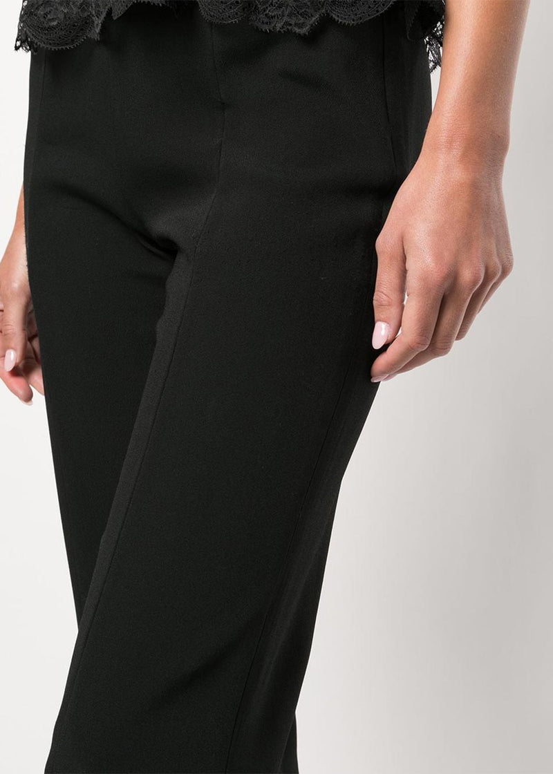 Jonathan Simkhai Black Crepe Straight-Leg Trousers - NOBLEMARS