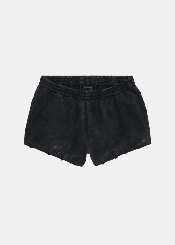 Balenciaga Black Distressed Shorts - NOBLEMARS