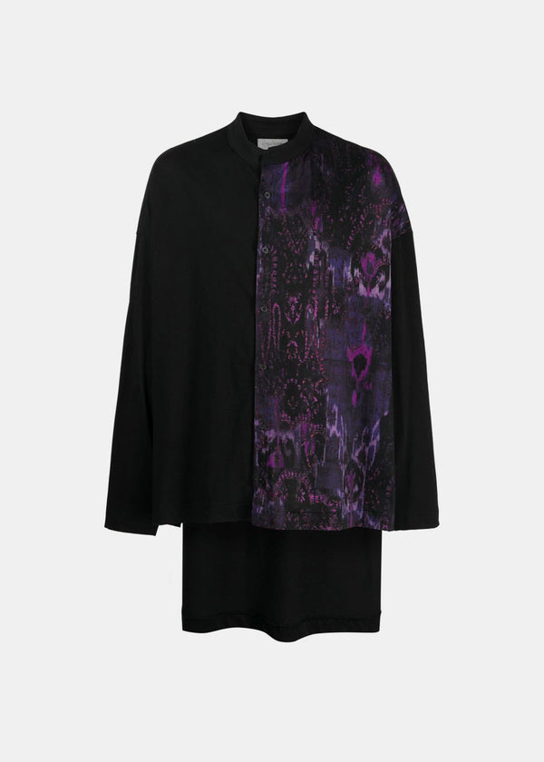 Yohji Yamamoto Black/Purple Pixelated-Print Shirt - NOBLEMARS