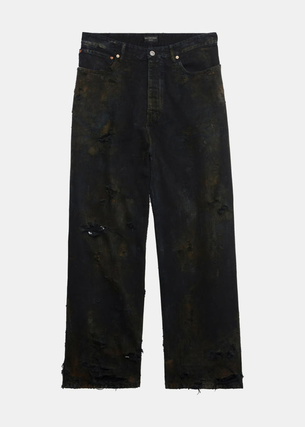 Balenciaga Black Super Destroyed Pants - NOBLEMARS