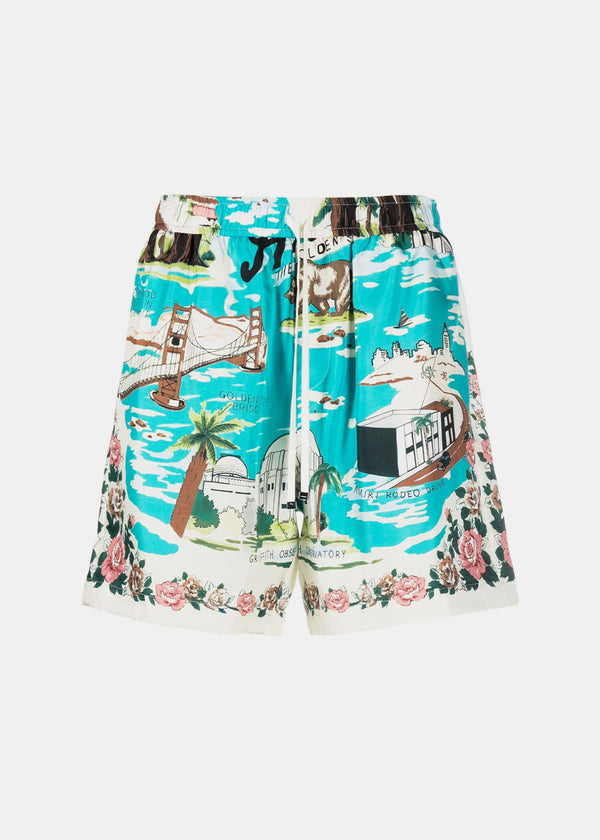 Amiri Multicolor California Hawaiian Pyjama Shorts - NOBLEMARS