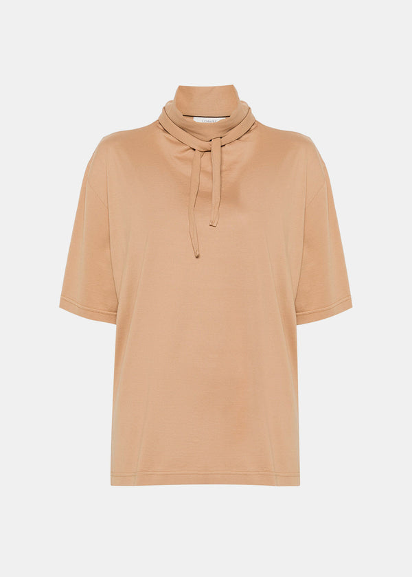 LEMAIRE Burnt Sand T-shirt With Foulard - NOBLEMARS