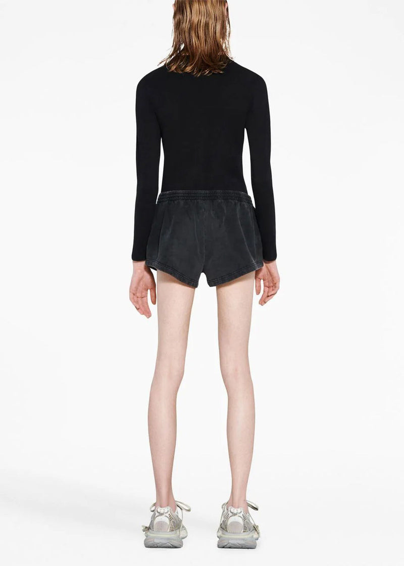 Balenciaga Black Distressed Shorts - NOBLEMARS