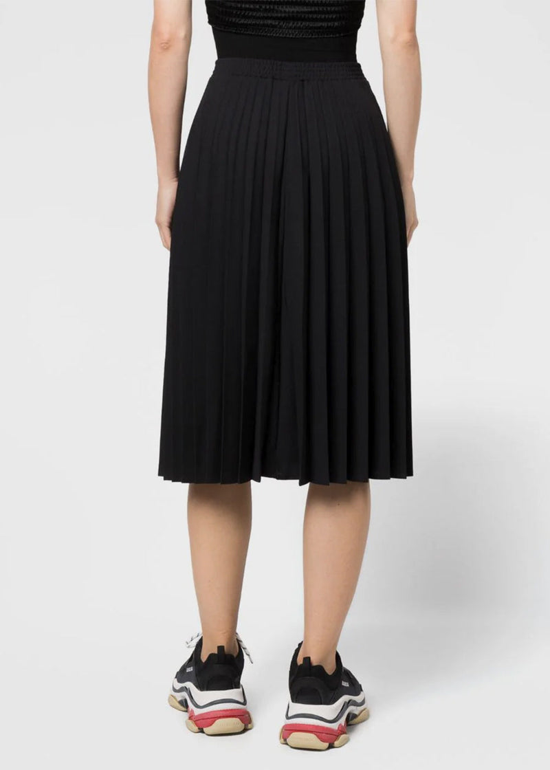 VETEMENTS Black Pleated Logo Skirt - NOBLEMARS