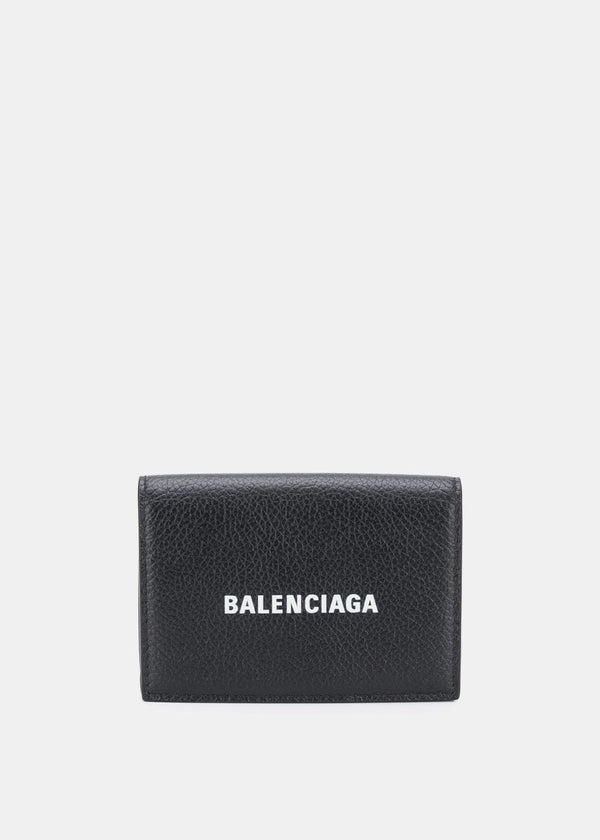 Balenciaga Black Tri-Fold Wallet - NOBLEMARS