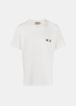 Maison Kitsun¨¦ White Double Fox Head Patch T-Shirt - NOBLEMARS