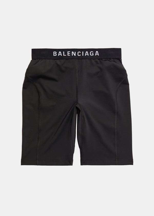 Balenciaga Black Athletic Cycling Shorts - NOBLEMARS
