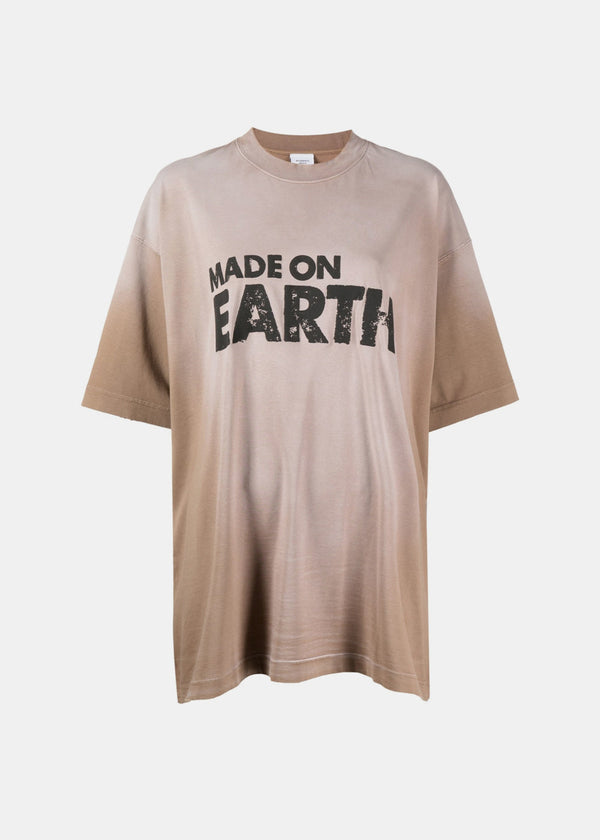 VETEMENTS Beige Made On Earth T-Shirt - NOBLEMARS